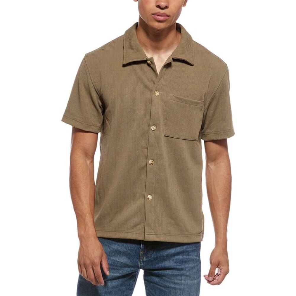 American Stitch Mens  Camp Shirt, Green